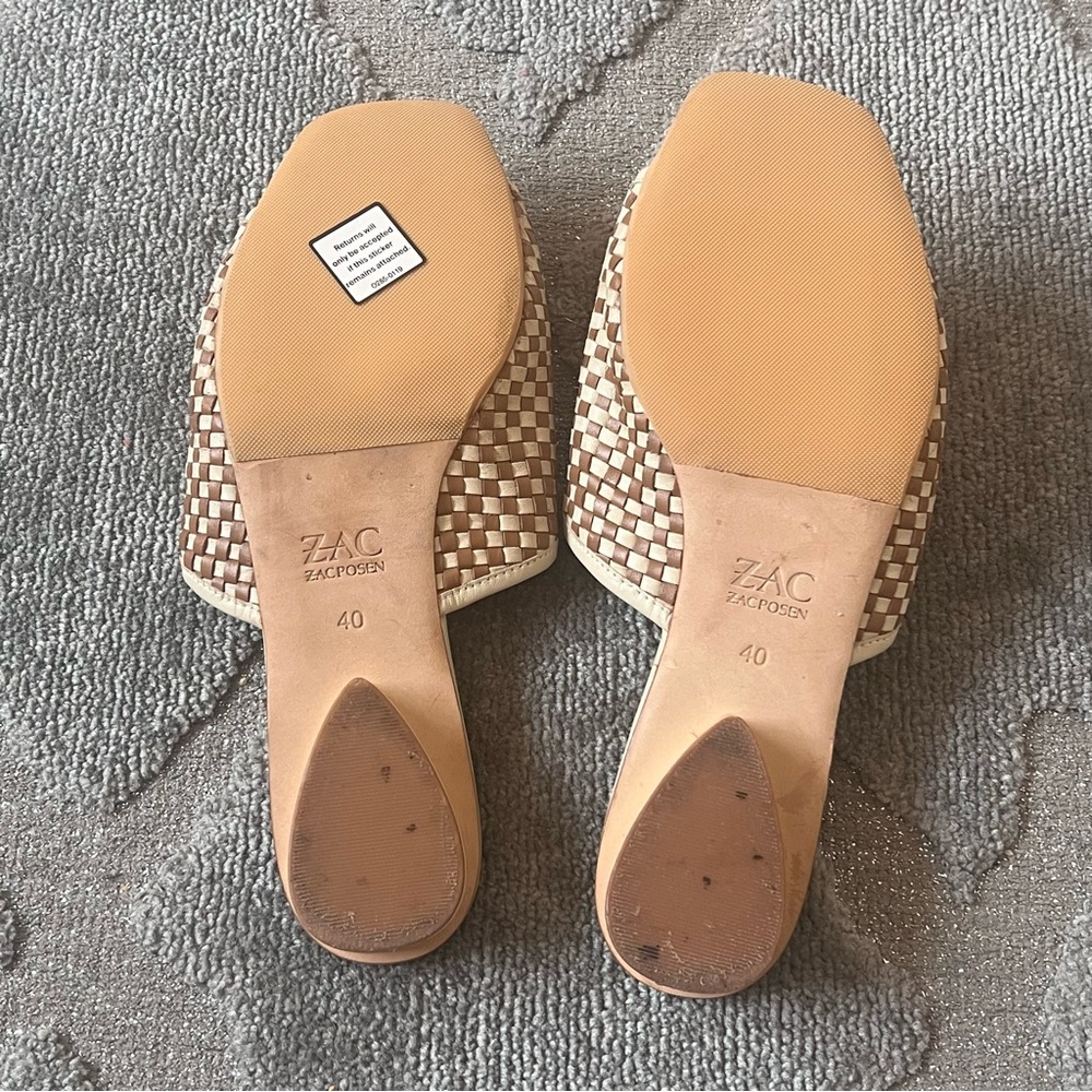 ZAC ZAC POSEN Linda Ivory Weave Sandals - Picture 5 of 7